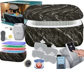 Baseny ogrodowe - Bestway 6001F Nadmuchiwane Ogrodowe Domowe Spa Hydromasaż 6Os Led - miniaturka - grafika 1