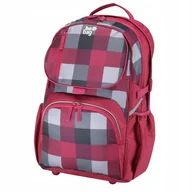 Plecaki - Plecak Be.bag Cube Karo Burgund - miniaturka - grafika 1