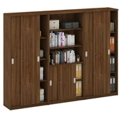Zestawy mebli biurowych - B2B Partner Zestaw szaf MIRELLI, Typ IX - orzech 437575 - miniaturka - grafika 1