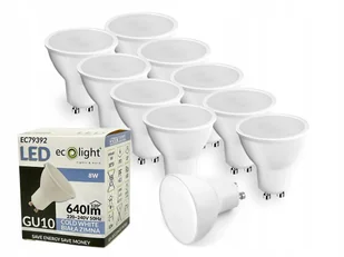 10x Żarówka Led GU10 8W 6500K Biała Zimna 640lm 120° - Żarówki LED - miniaturka - grafika 1