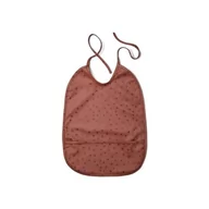 Śliniaki i fartuszki - Śliniaczek Wodoodporny Z Kieszonką Mahogany Leaf Nuuroo - miniaturka - grafika 1