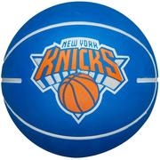 Koszykówka - Wilson NBA Dribbler New York Knicks Mini Ball WTB1100PDQNYK, unisex, piłki do koszykówki, Niebieskie - miniaturka - grafika 1