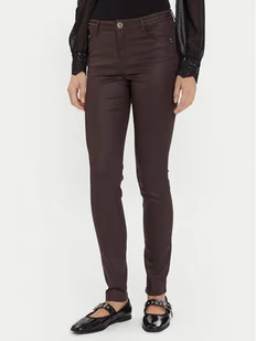 Morgan Jeansy 252-PALAO Brązowy Slim Fit - Spodnie damskie - miniaturka - grafika 1