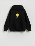 Bluzy dla chłopców - Reserved - Bluza SmileyWorld® - czarny - miniaturka - grafika 1