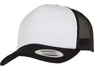 Czapki damskie - Flexfit Unisex Classic Curved Visor Foam Trucker Cap czapka baseballowa, czarna/biała/czarna, jeden rozmiar - miniaturka - grafika 1