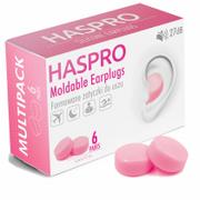 Akcesoria BHP - Haspro Haspro MOLD 6P Formowane zatyczki do uszu Różowe - 6 par - miniaturka - grafika 1