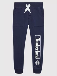 Spodnie i spodenki dla chłopców - Timberland Spodnie dresowe T24B99 S Granatowy Regular Fit - grafika 1
