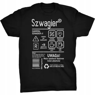 Szwagier Etykieta Koszulka Prezent Dla Szwagra - Koszulki męskie - miniaturka - grafika 1