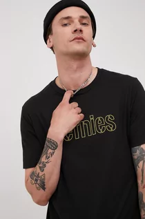 Koszulki męskie - Etnies t-shirt bawełniany kolor czarny z nadrukiem - grafika 1