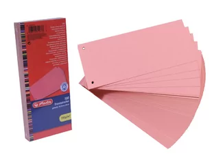 Herlitz PRZEKŁADKI 1/3 A4 KART. RÓŻOWE ECO 100szt - Artykuły biurowe - miniaturka - grafika 2