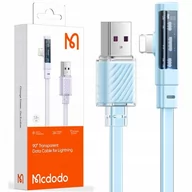 Kable USB - KABEL DO IPHONE, KĄTOWY, MOCNY, SUPER SZYBKI, MCDODO, 36W, 1.8M, NIEBIESKI - miniaturka - grafika 1