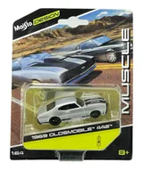 Samochody i pojazdy dla dzieci - MAISTO MUSCLE 1969 OLDSMOBILE 442 SREBRNY 1:64 - miniaturka - grafika 1