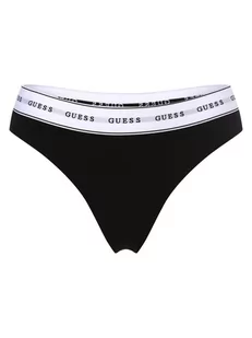 GUESS - Stringi damskie, czarny - Majtki damskie - miniaturka - grafika 1