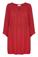 Koszule damskie - Koszula damska KAFFE Tunic, Wysoki czerwony, 44 - miniaturka - grafika 1