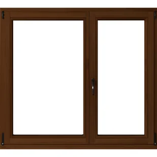 Lupol 3-szybowe fasadowe lakier kolor orzech O34 90 R/RU 1465x1435 mm - Okna - miniaturka - grafika 1