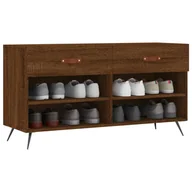 Szafki na buty - Ławka z miejscem na buty, czarna, 102x35x55 cm Lumarko! - miniaturka - grafika 1