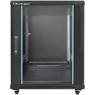 Szafy rack - Szafa RACK QOLTEC 19" 15U 54518 600 x 600 mm, Stojąca Czarny - miniaturka - grafika 1
