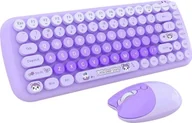 Zestawy myszka + klawiatura - Mofii Bezprzewodowy zestaw klawiatura + myszka MOFII Candy New 2.4G Fioletowy SMK-632M3A - miniaturka - grafika 1