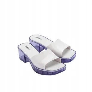 Melissa Klapki Damskie Na Obcasie Białe Shape Ad White Clear 40 - Klapki i japonki damskie - miniaturka - grafika 1