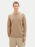 Swetry męskie - Tom Tailor Sweter 1038426 Beżowy Regular Fit - miniaturka - grafika 1