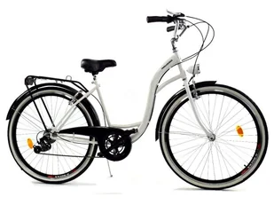 Rower Dallas City 26" 7spd - biały z czarnym - Rowery - miniaturka - grafika 1