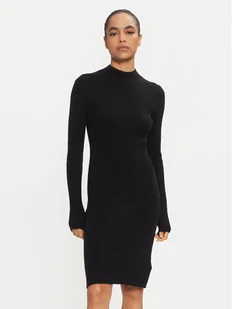 Calvin Klein Sukienka dzianinowa K20K207499 Czarny Slim Fit - Sukienki - miniaturka - grafika 1