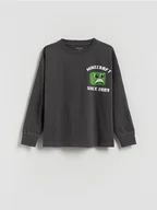 Bluzki dla chłopców - Reserved - Longsleeve Minecraft - ciemnoszary - miniaturka - grafika 1
