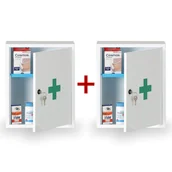 Akcesoria BHP - B2B Partner Metalowa apteczka 30 x 37 x 14 cm, 1+1 GRATIS 486019 - miniaturka - grafika 1