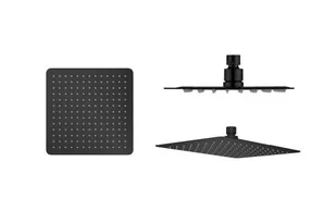 Głowica Prysznic. 30X30 Kwad. Slim Czarn - Grzejniki łazienkowe - miniaturka - grafika 1