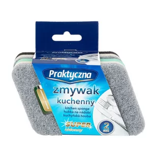 Zmywak kuchenny / gąbka do mycia naczyń Praktyczna 2 sztuki - Ściereczki, gąbki, czyściki - miniaturka - grafika 3