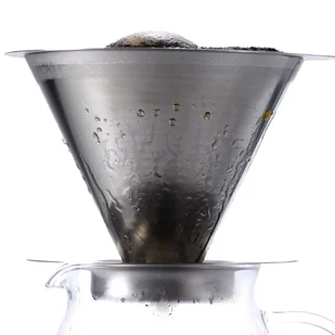 Hario Metalowy Drip V60-02 z podstawką 8394-uniw - Zaparzacze i kawiarki - miniaturka - grafika 6