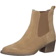 Botki damskie - Tamaris Damskie sztyblety 1-25704-42, piaskowy, 38 EU - miniaturka - grafika 1