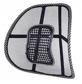 Poduszki na krzesła - PODPÓRKA POD PLECY PODUSZKA ORTOPEDYCZNA LĘDŹWIOWA NA FOTEL OPARCIE MASAŻ - miniaturka - grafika 1