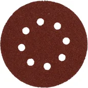 Materiały ścierne - Krążek ścierny z rzepem z otworami 125 mm P40 5 szt. KRAFTLINE PRO - miniaturka - grafika 1