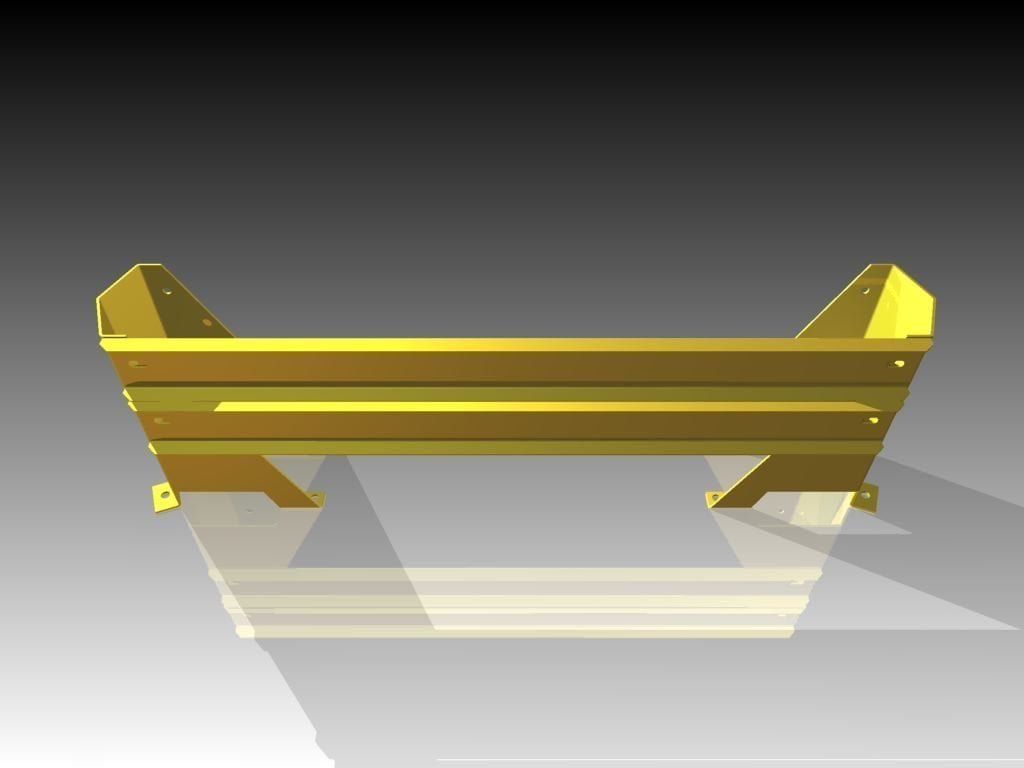 Metal/Emtul Podwójna osłona krańcowa Regał 1000mm