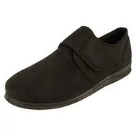 Kapcie damskie - Padders Plus męskie kapcie Charles Low Top, niebieskie 24 granatowe, 10 UK szerokości, - Czarny - 47 EU - miniaturka - grafika 1
