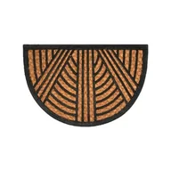 Wycieraczki - Wycieraczka Fred gumowo-kokosowa 60 x 40 cm kreski brązowy - miniaturka - grafika 1