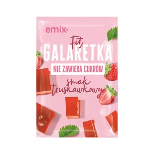 Emix Fit Galaretka bez cukru o smaku truskawkowym 25 g - Galaretki - miniaturka - grafika 1