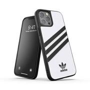 Etui i futerały do telefonów - Adidas Etui zaprojektowane do iPhone 12 Pro Max 6.7, sprawdzone pod kątem upadku, podwyższone krawędzie, oryginalne formowane etui ochronne, białe/czarne EX7892 - miniaturka - grafika 1