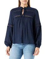 Bluzki damskie - ONLY Damska bluzka ONLJUNE LS TOP WVN, Navy Blazer, XL, granatowy blezer, XL - miniaturka - grafika 1