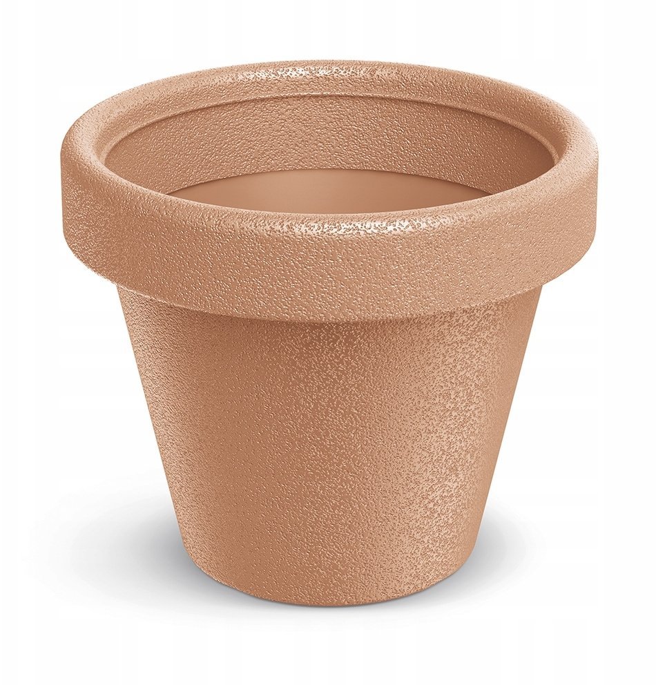 Prosperplast Doniczka plastikowa osłonka okrągła terakota ceglana 23,8 cm Origina