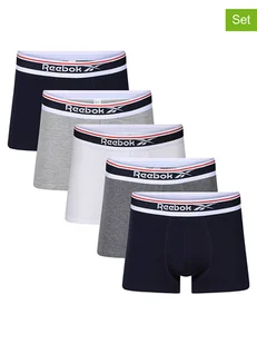 Reebok Bokserki (5 par) "Jay" w kolorze czarnym, białym i szarym - Majtki męskie - miniaturka - grafika 1