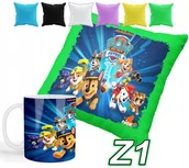 Gadżety dla niej i dla niego - ZESTAW KUBEK + POSZEWKA Z PODUSZKĄ PSI PATROL PIESKI+ IMIĘ - miniaturka - grafika 1