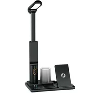 Ładowarki do telefonów - T-Phox Lampka biurkowa z ładowaniem indukcyjnym do smartfona 5w1, czarna - miniaturka - grafika 1