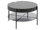 Ławy i stoliki kawowe - D2.Design Stolik Tipton Glass/black L 112491 - miniaturka - grafika 1