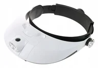 Mikroskopy i lupy - LUPA na Głowę Nagłowna z PODŚWIETLENIEM latarka - miniaturka - grafika 1