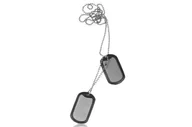 Survival - akcesoria - Nieśmiertelnik dog-tag MIL-TEC z gumkami srebrne - miniaturka - grafika 1