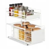 Półki do kuchni - Regał kuchenny wyciągany z 2 koszami półka metal - miniaturka - grafika 1