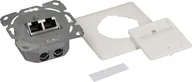 Pozostałe akcesoria sieciowe - LogiLink NP0128 - Cat.6A Netzwerkdose UP 2x RJ45 geschirmt reinweiß - miniaturka - grafika 1