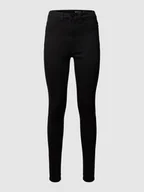 Spodnie damskie - Jegginsy o kroju skinny fit z naszywką z logo - miniaturka - grafika 1